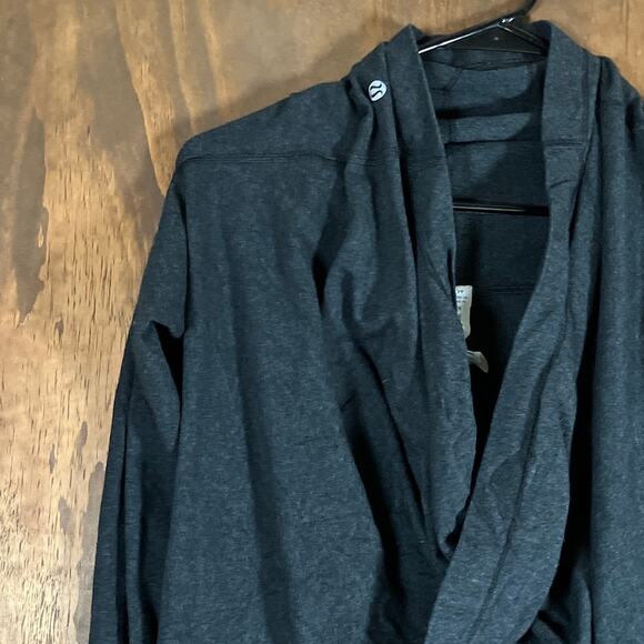 Lululemon Athletica Women Sweater Charcoal Iconic Wrap Long Sleeve Stretch 4 - Picture 2 of 9